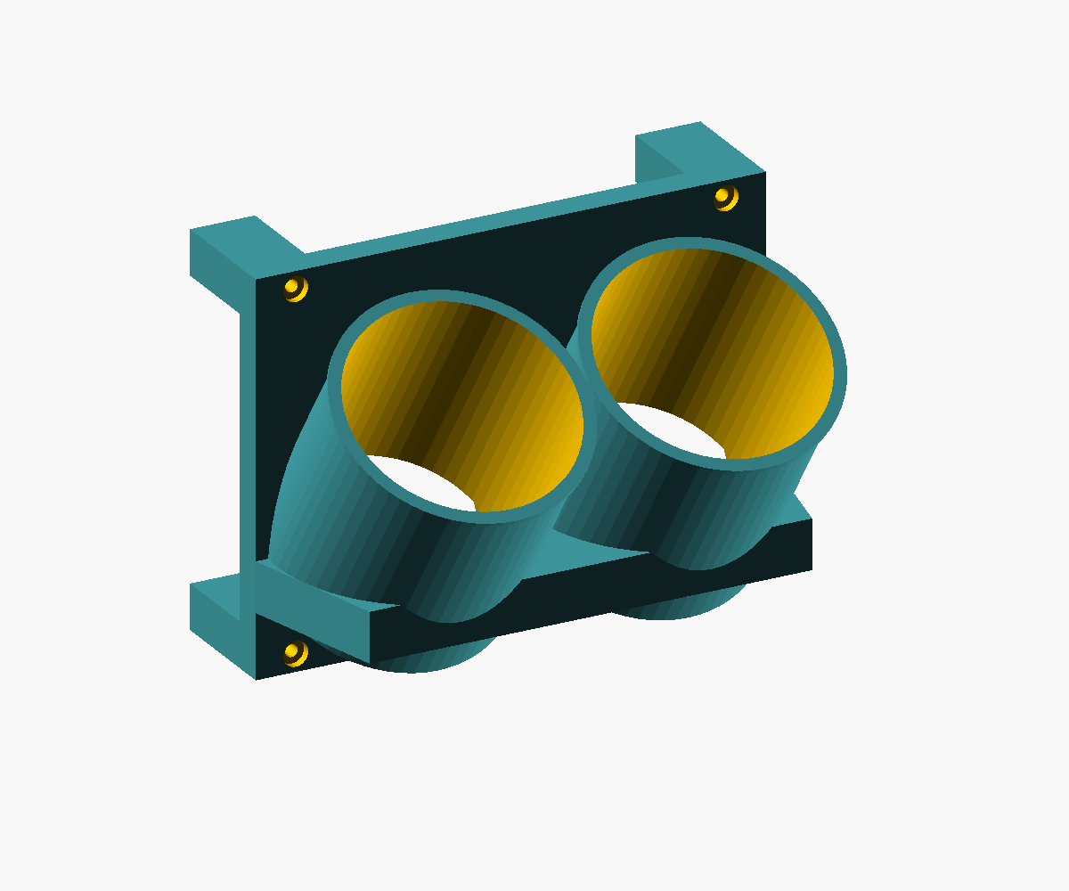 Design render of the two-bottle coffee syrup wall rack; final color confirmed with your order